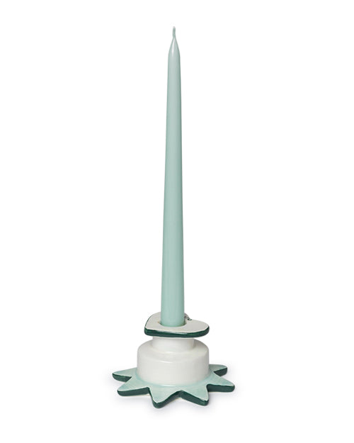 Kerzenständer STAR & HEART grün-hellblau Bild 2