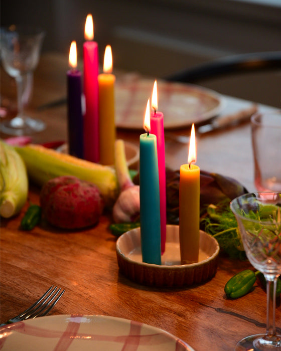 Kerzen HAND-DIPPED CANDLES 4er Set, 20 cm, turquoise Bild 1