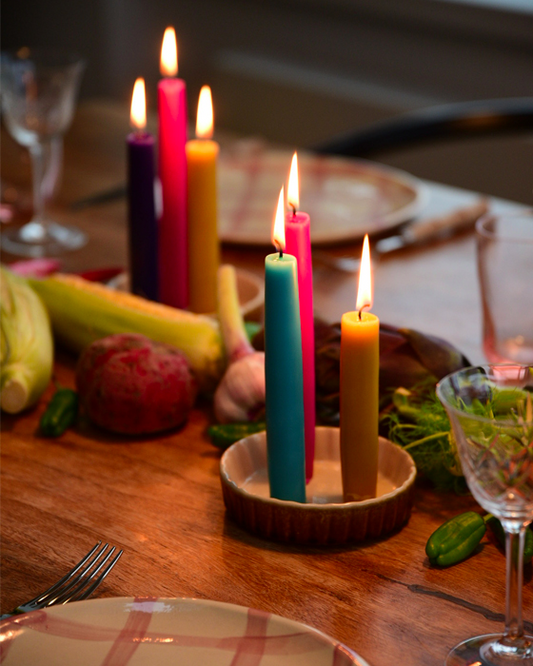 Kerzen HAND-DIPPED CANDLES 4er Set, 20 cm, turquoise Bild 1