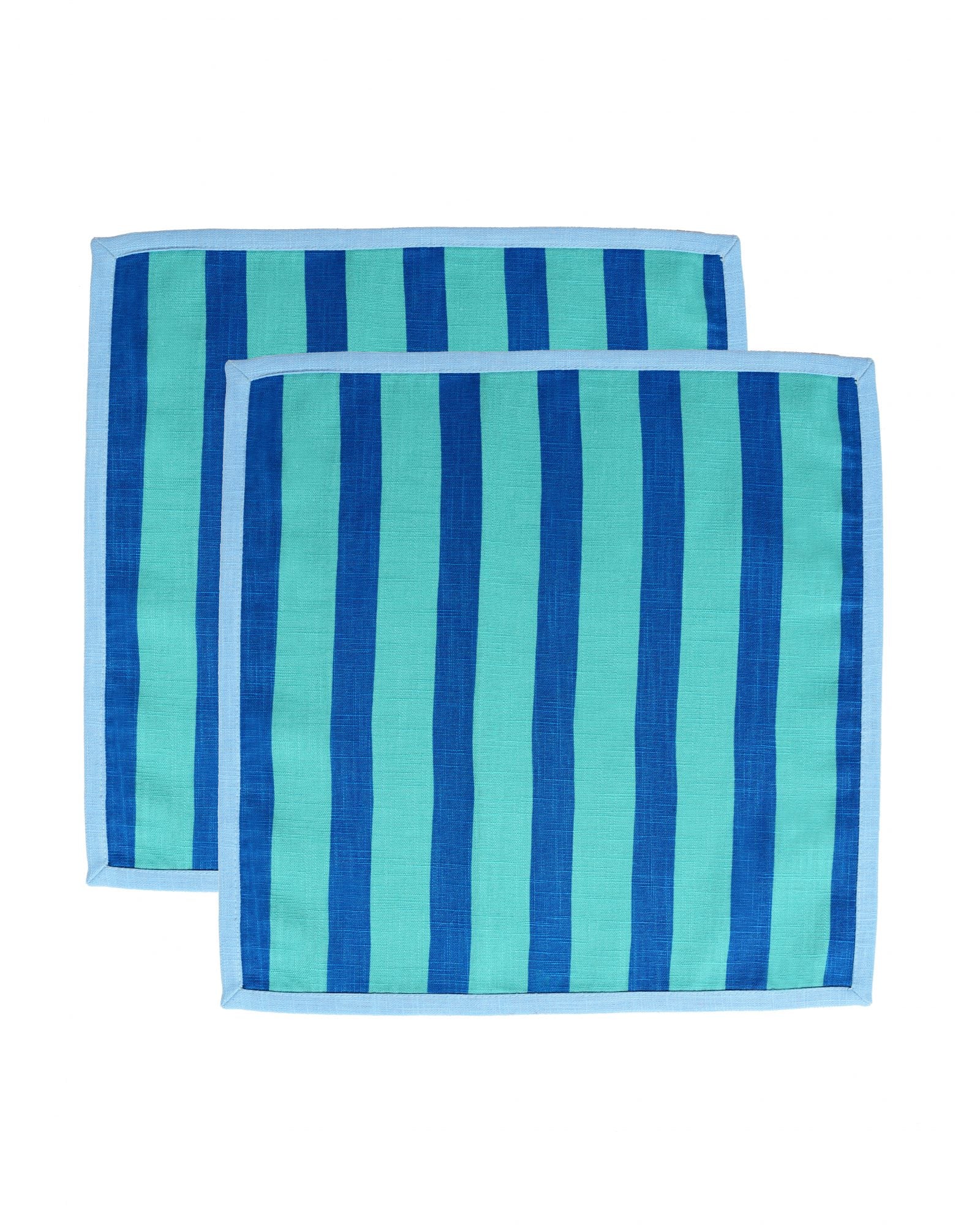 Serviette, 2er MARINIÈTTE türkis & blau Bild 2