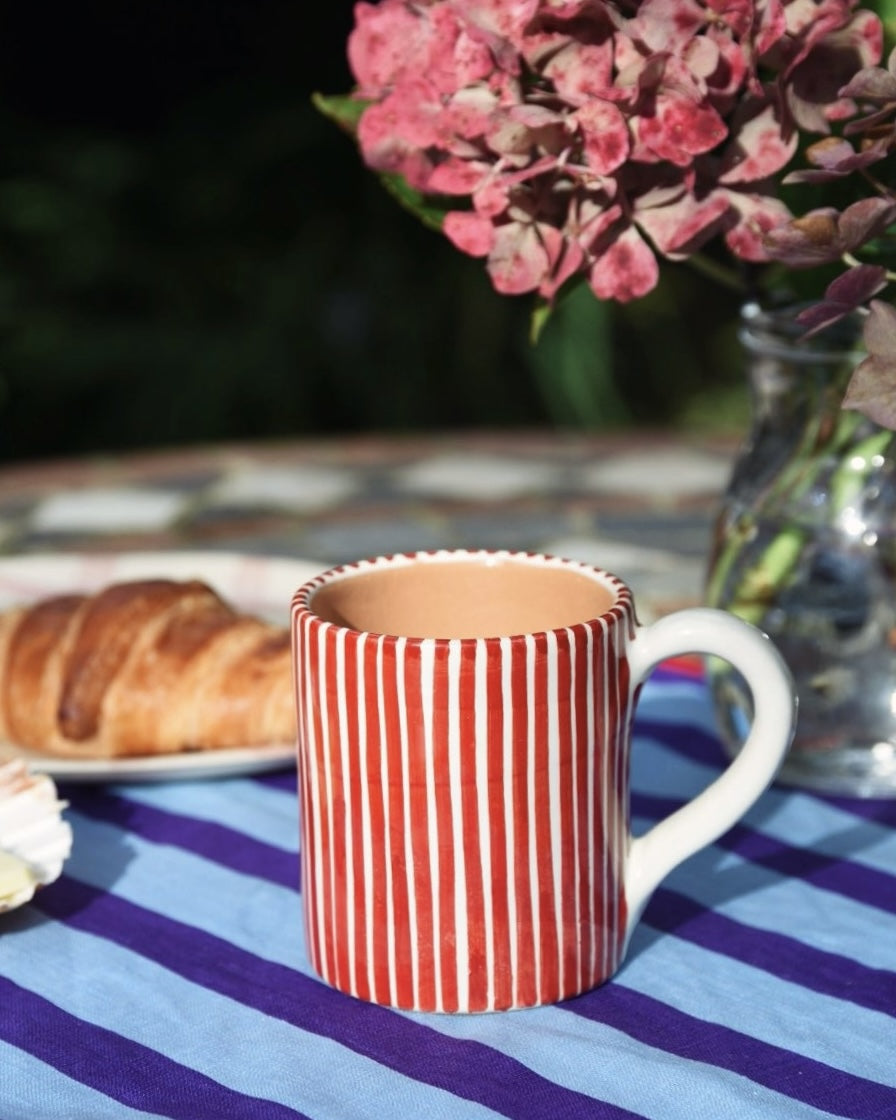 Becher VACANZA rot-weiß gestreift Bild 3