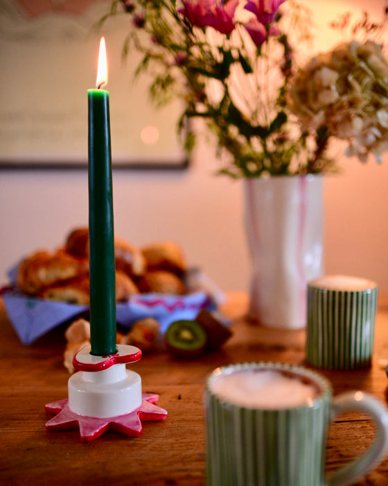 Kerzenständer STAR & HEART rosa-rot Bild 1