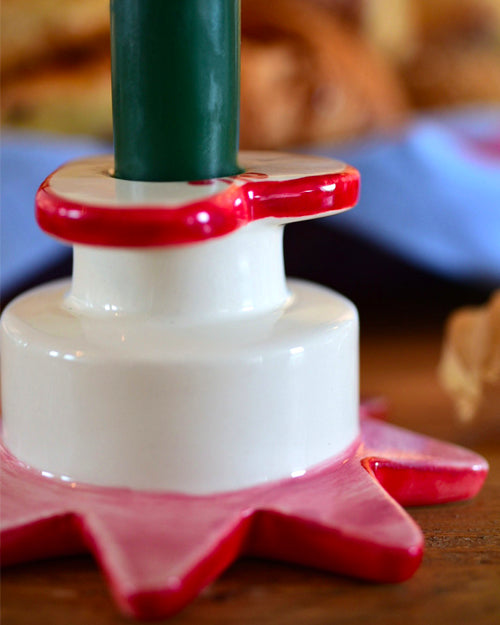 Kerzenständer STAR & HEART rosa-rot Bild 3