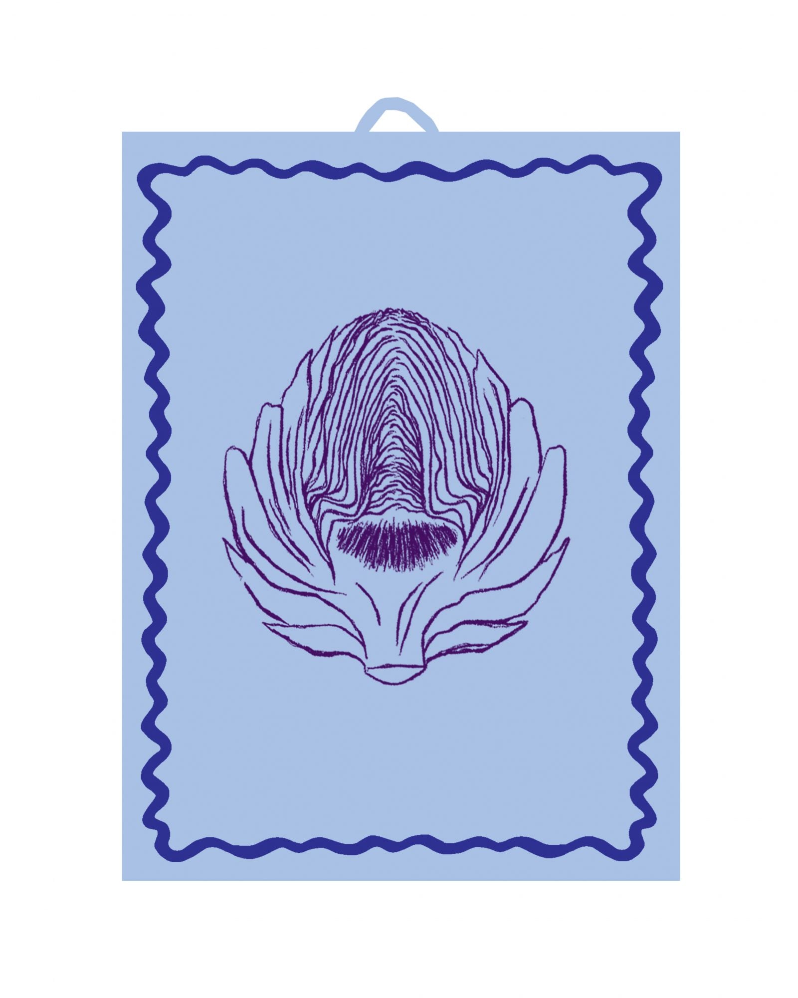 Geschirrtuch L'ARTICHAUT hellblau & violett Bild 2