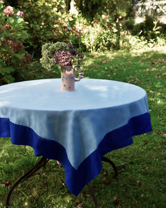 Tischdecke PIQUE-NIQUE EN BLEU hellblau & blau Bild 1