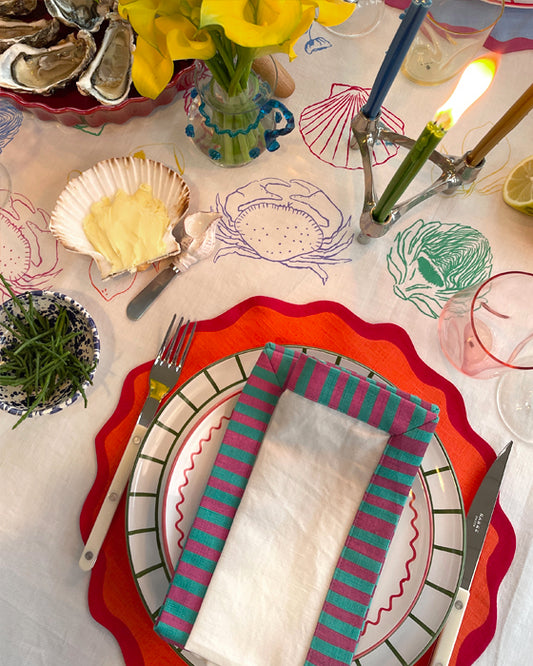 Tischset VAGUE orange & rot Bild 1