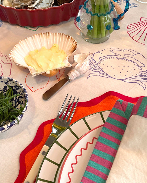 Tischset VAGUE orange & rot Bild 3