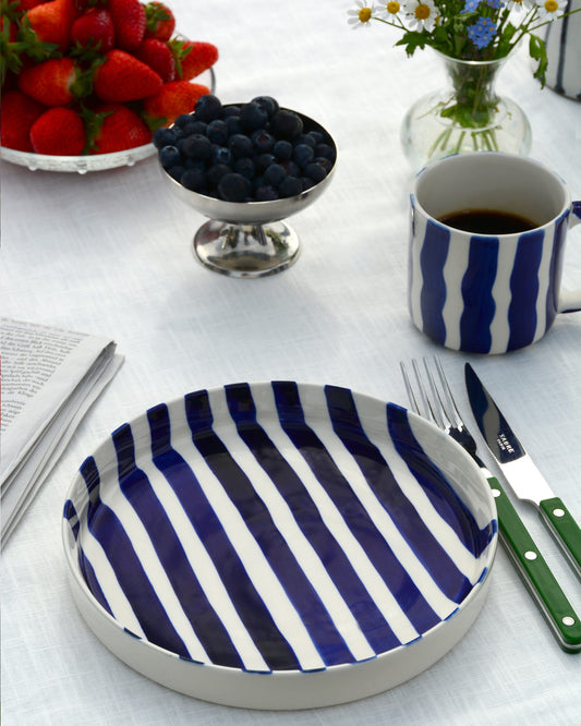 Teller STRIPES mare blue Bild 1