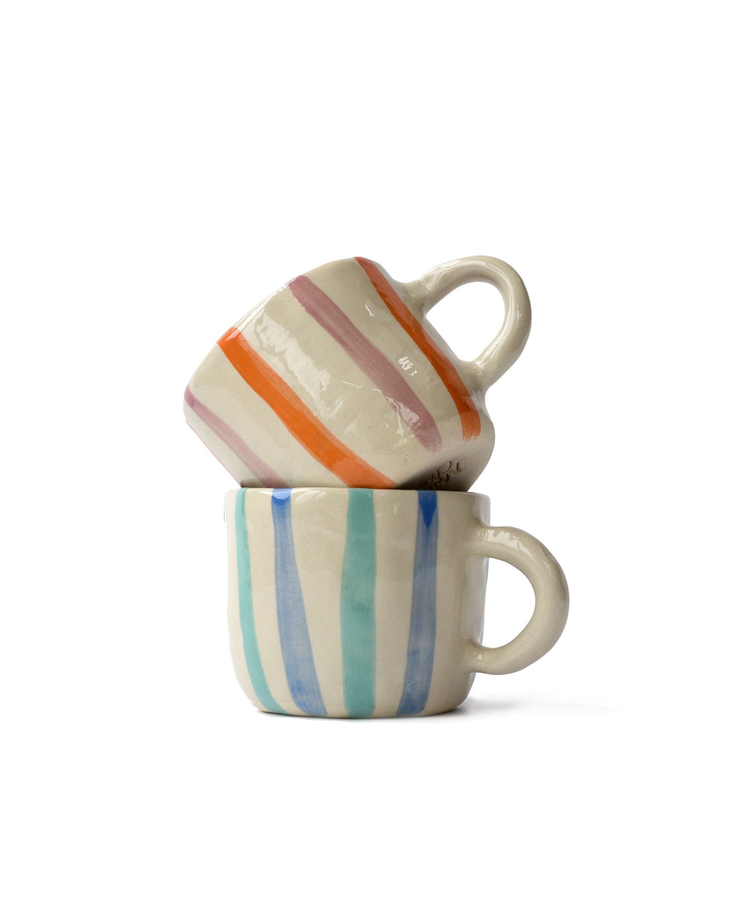 Becher RAYURES blau-grün gestreift Bild 2