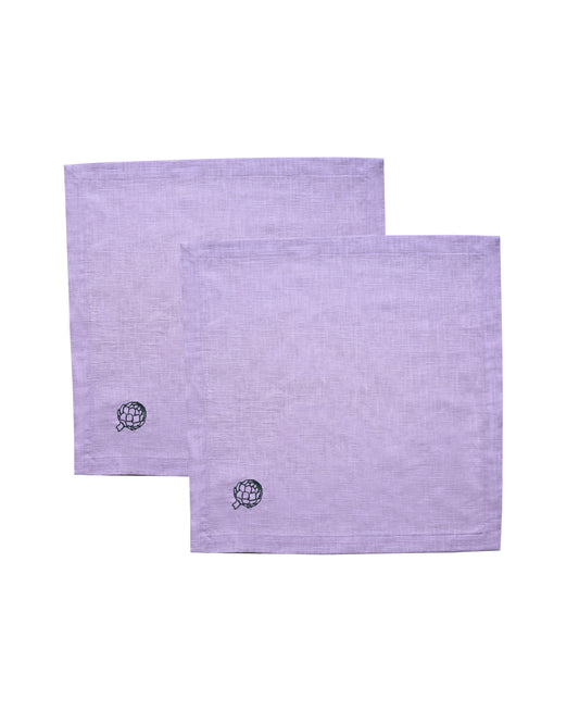 Serviette, 2er ARTICHAUT flieder & grün Bild 2