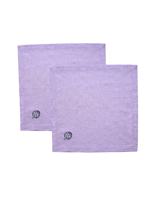 Serviette, 2er ARTICHAUT flieder & grün Bild 2
