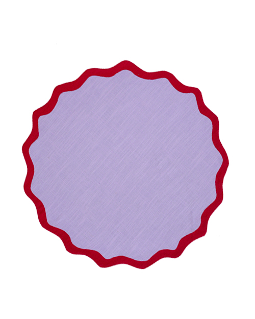 Tischset VAGUE flieder & rot Bild 2