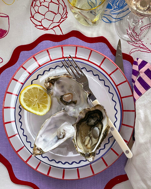 Tischset VAGUE flieder & rot Bild 3