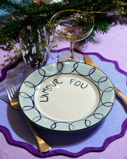 Tischset VAGUE hellblau & violett Bild 1