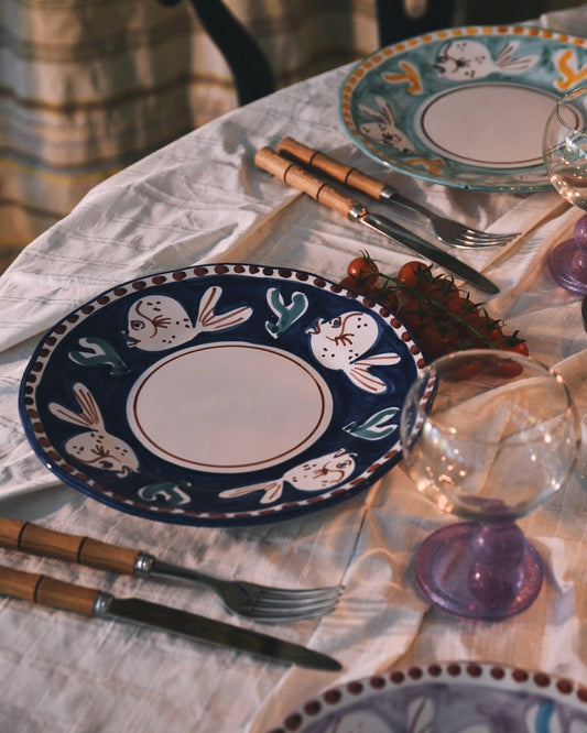 Teller PESCE blau Bild 1