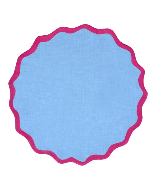 Tischset VAGUE hellblau & rosa Bild 2