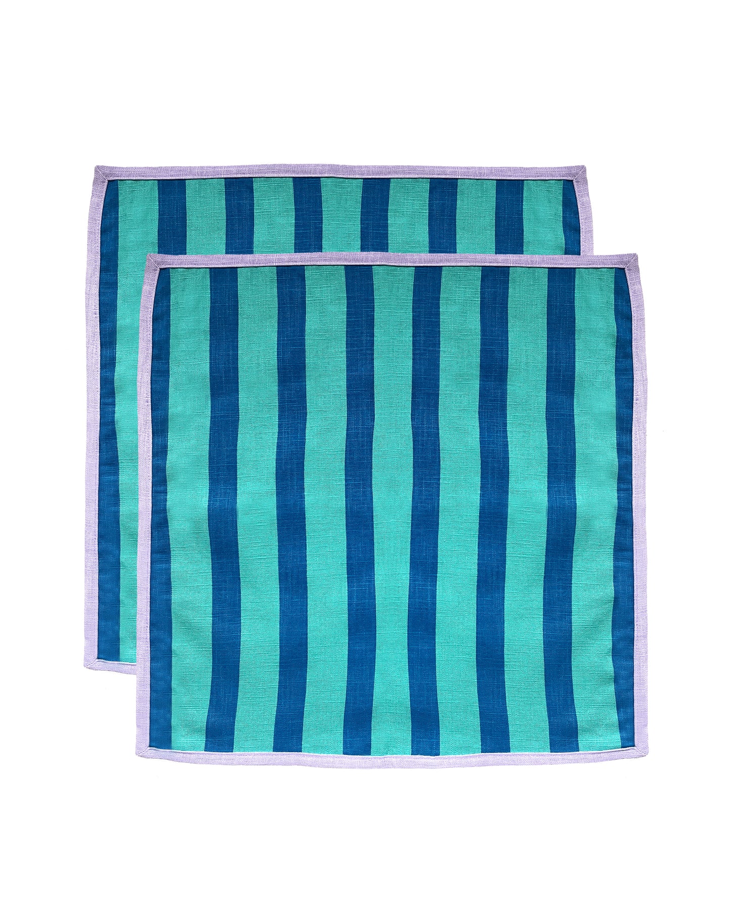 Serviette, 2er MARINIÈTTE türkis & flieder Bild 2