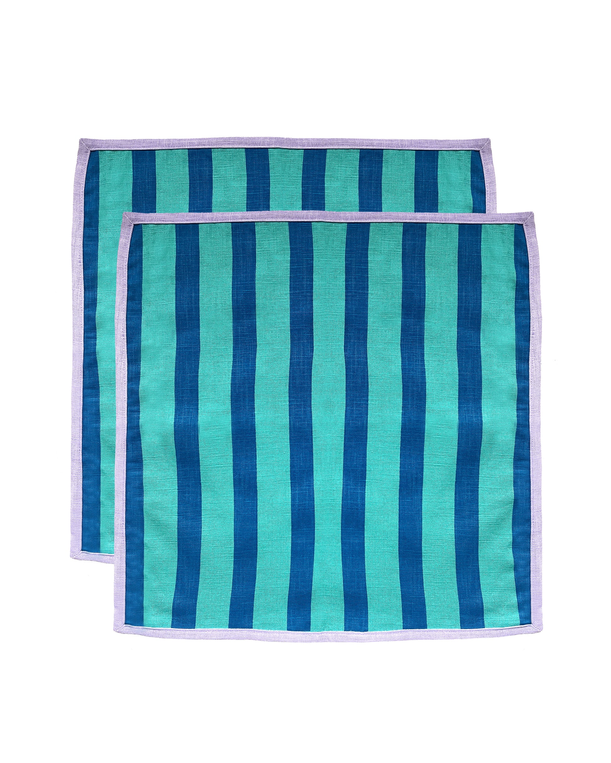 Serviette, 2er MARINIÈTTE türkis & flieder Bild 2