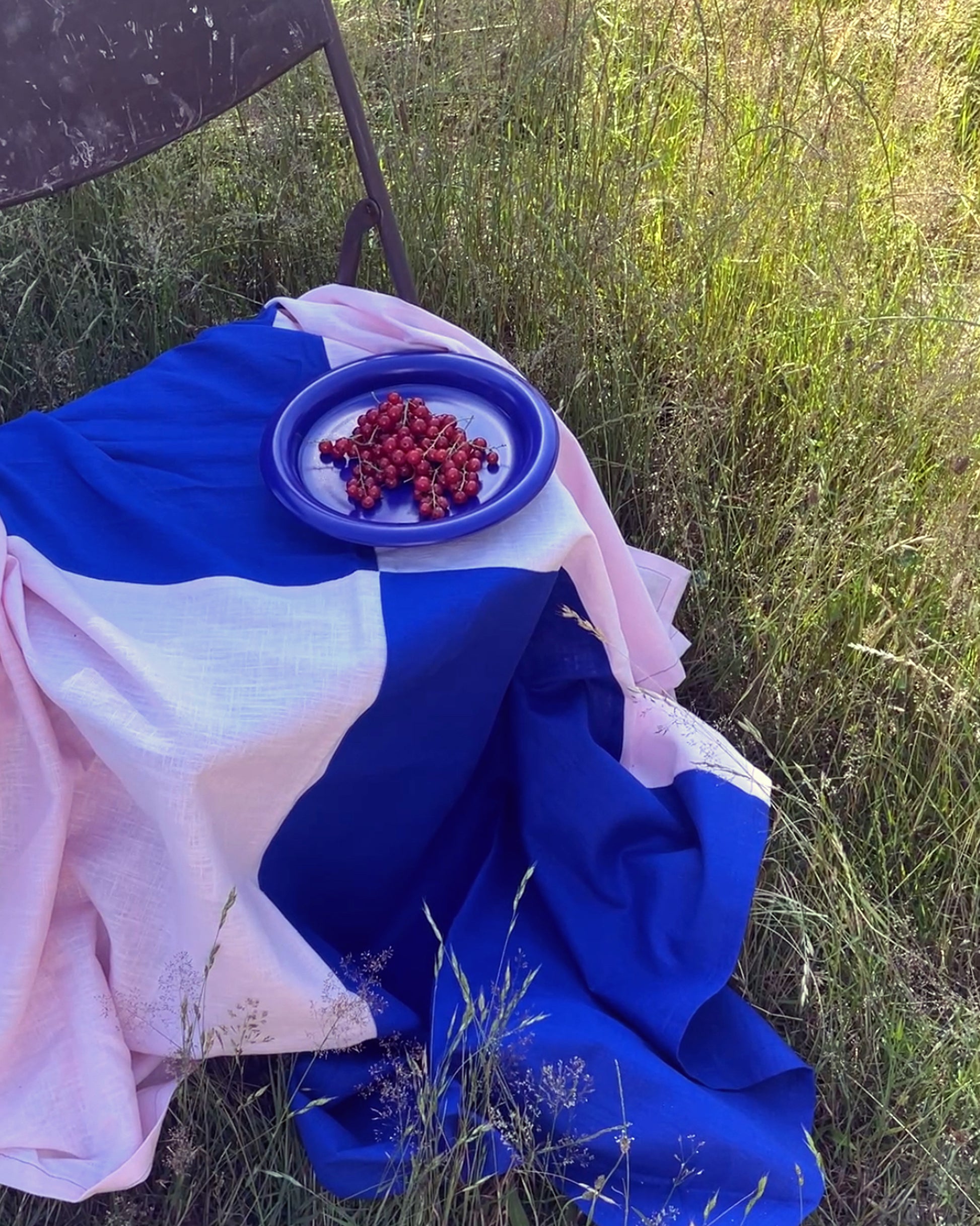 Tischdecke PICNIC rosa-blau Bild 3