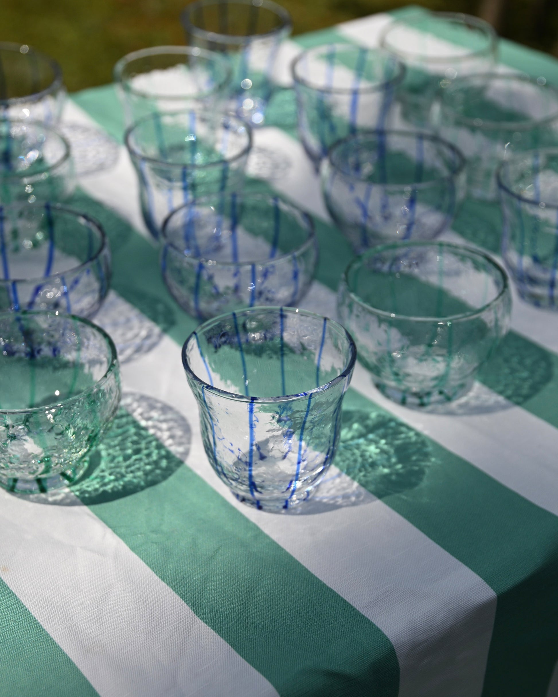 Glas Stripes mare blue Bild 1