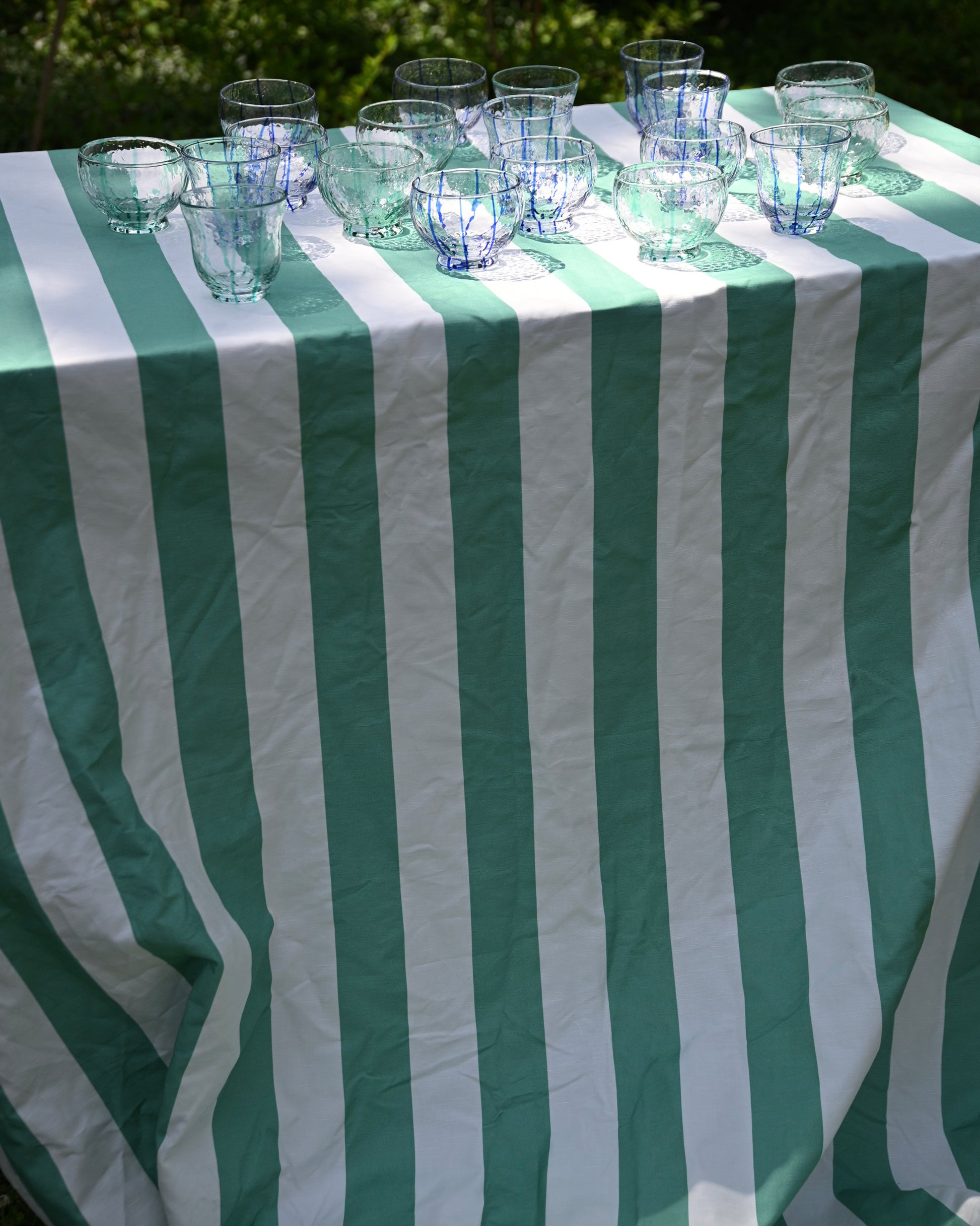 Glas Stripes mare blue Bild 3