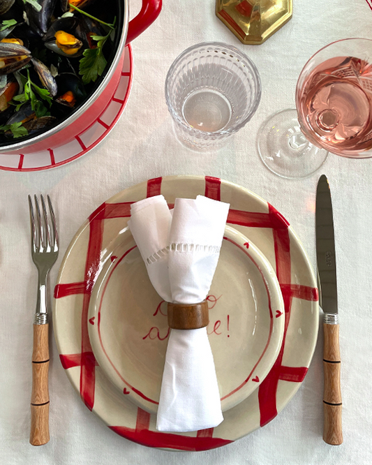 Teller VICHY rot kariert Bild 1