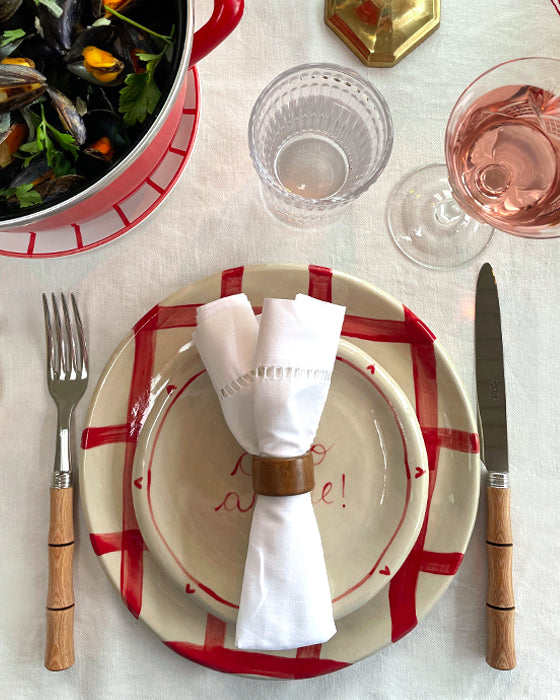 Teller VICHY rot kariert Bild 1