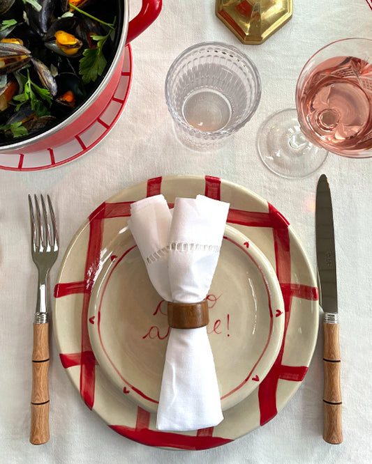 Teller VICHY rot kariert Bild 1