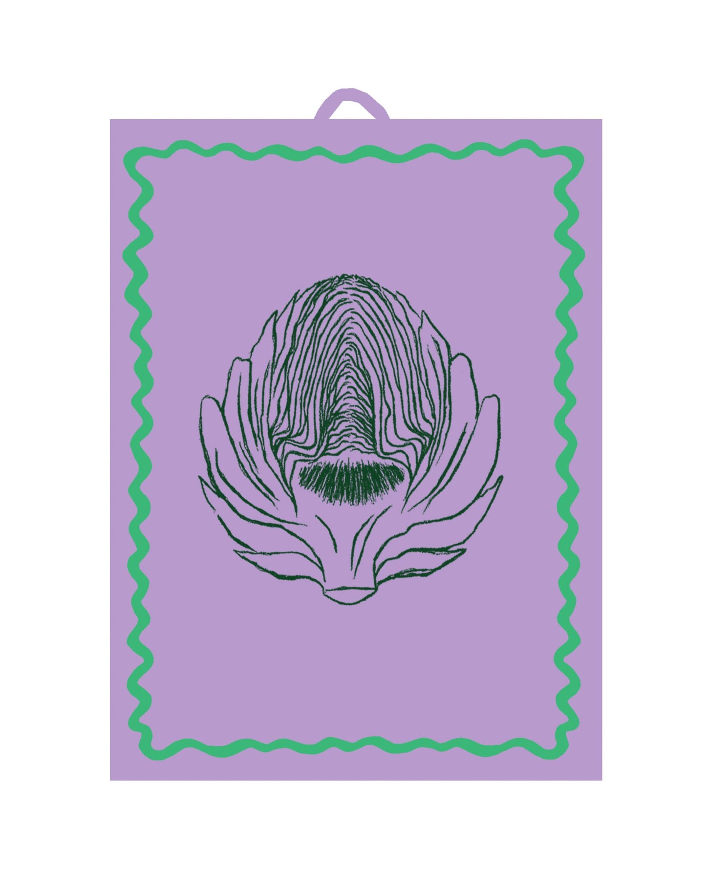 Geschirrtuch L'ARTICHAUT flieder & dunkelgrün Bild 2