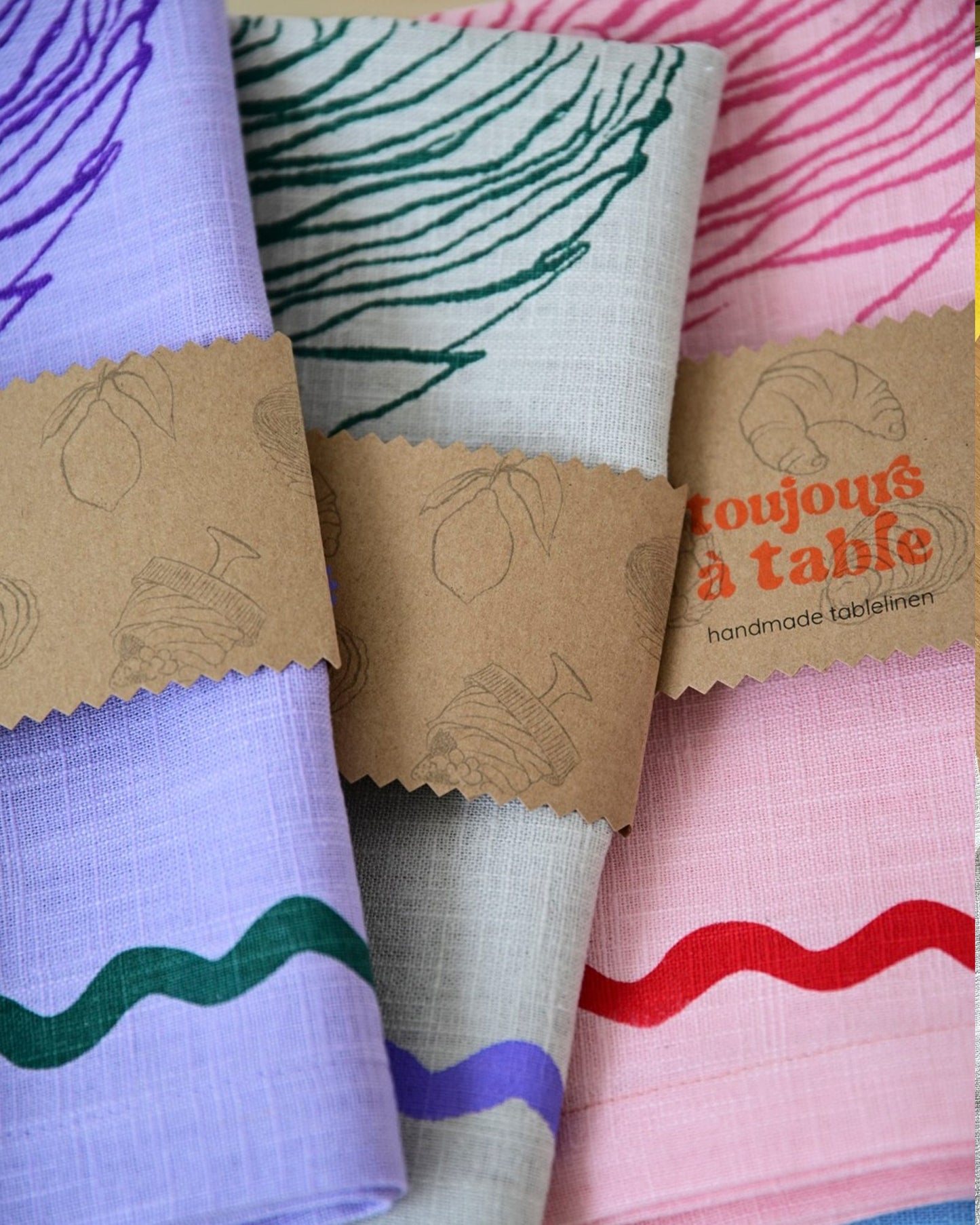 Geschirrtuch L'ARTICHAUT flieder & dunkelgrün Bild 3