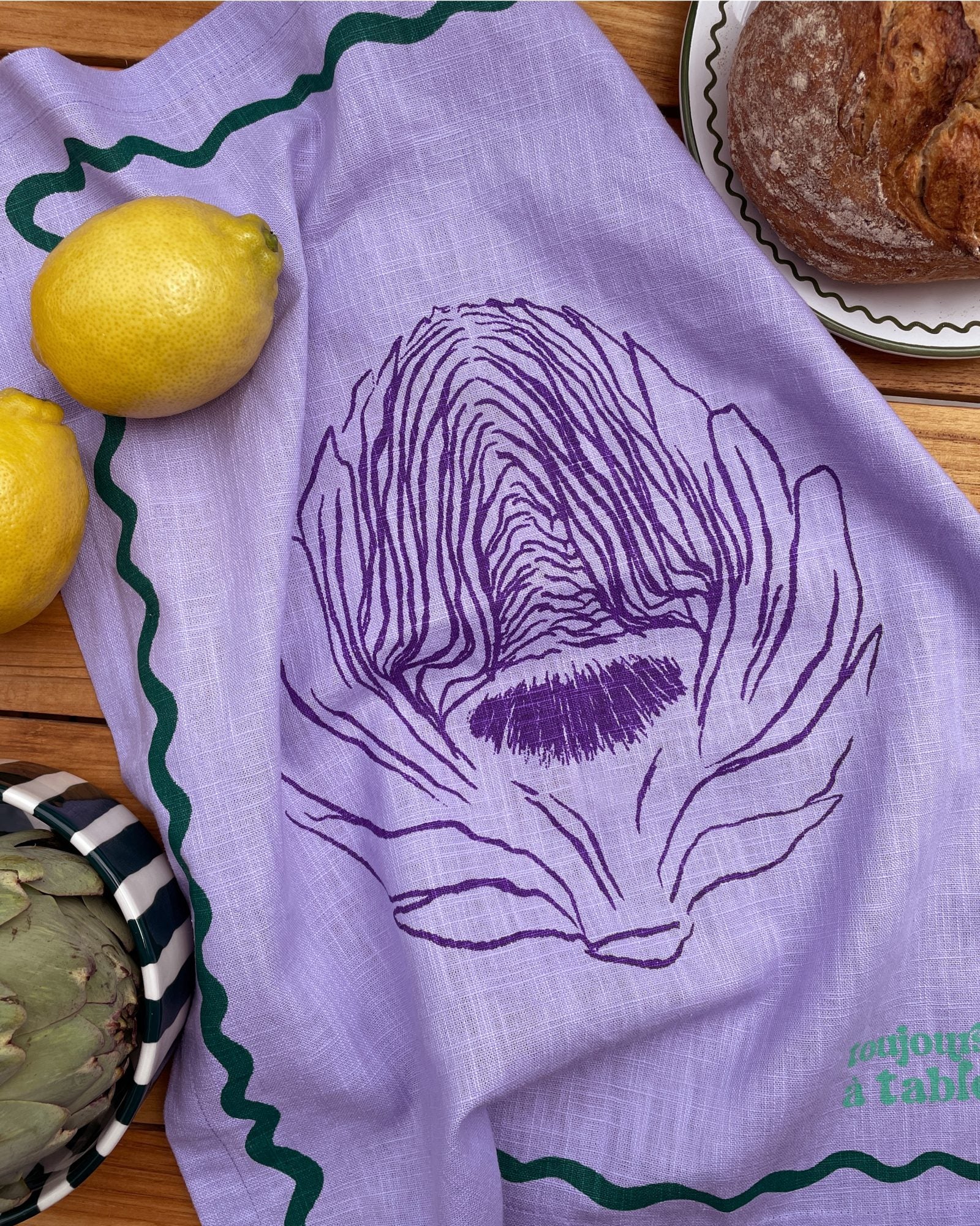 Geschirrtuch L'ARTICHAUT flieder & violett Bild 1