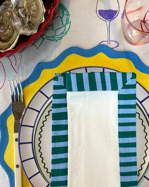 Teller DINNER FENCE blau Bild 3