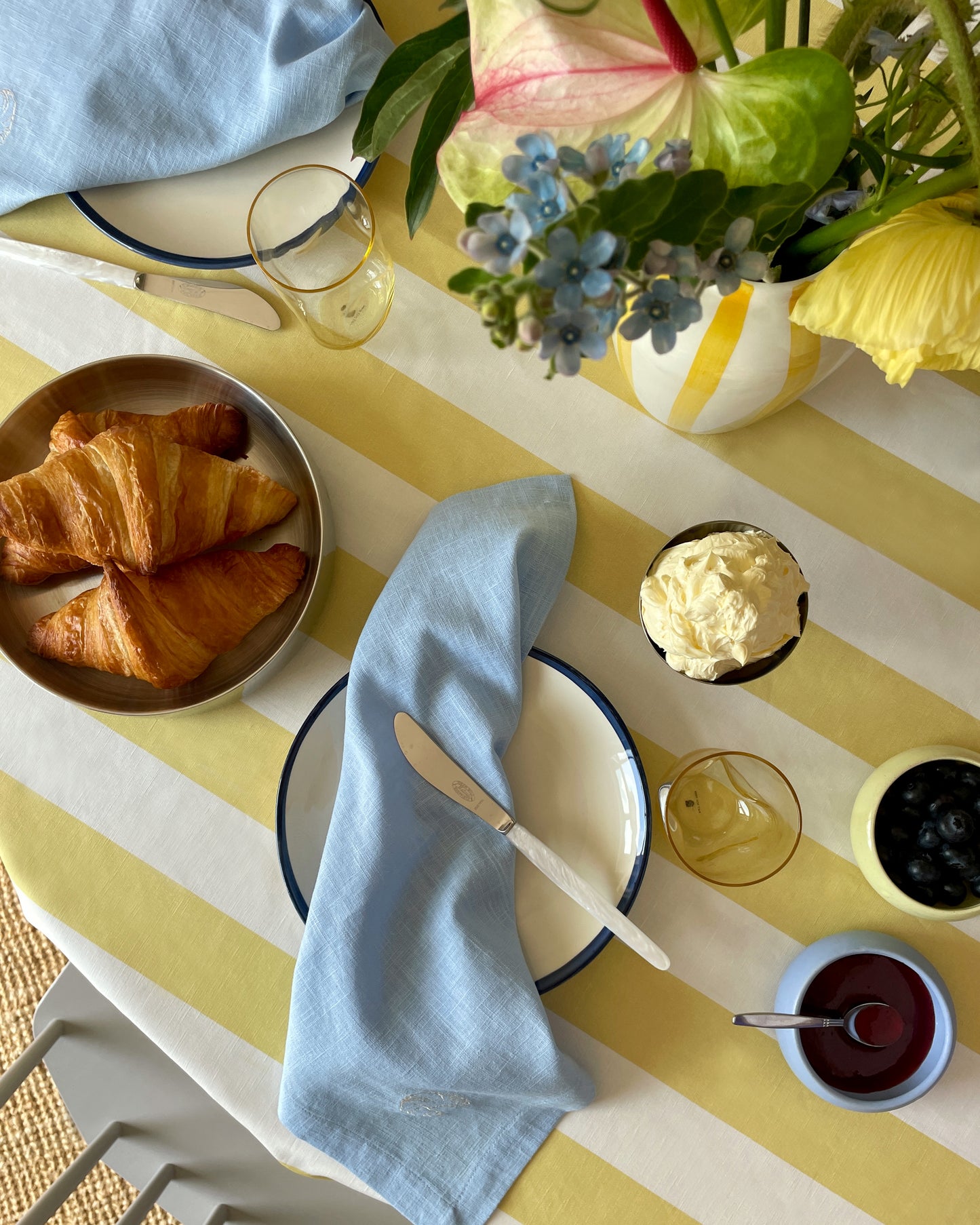 Teller MORNING BLISS weiß/ blau Bild 3