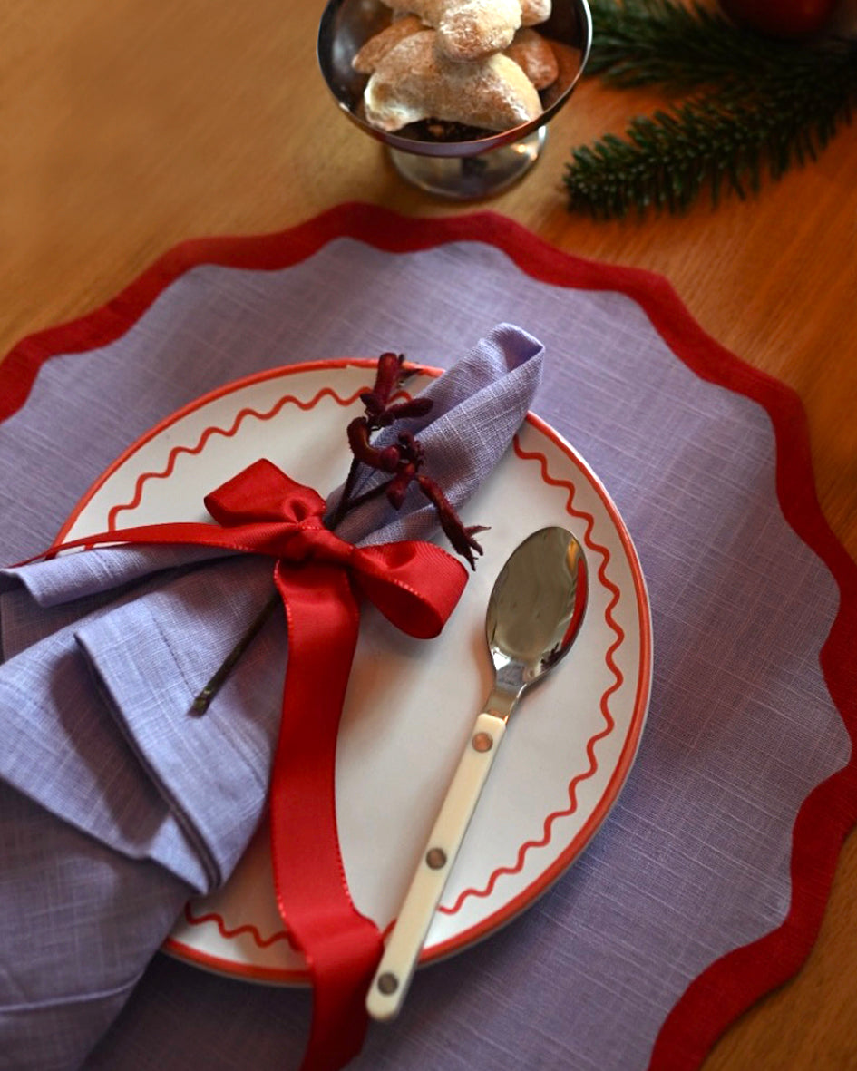 Serviette, 2er CLASSIQUE flieder Bild 1