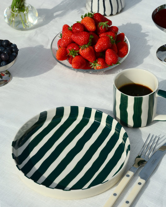 Teller STRIPES verde oliveto Bild 1