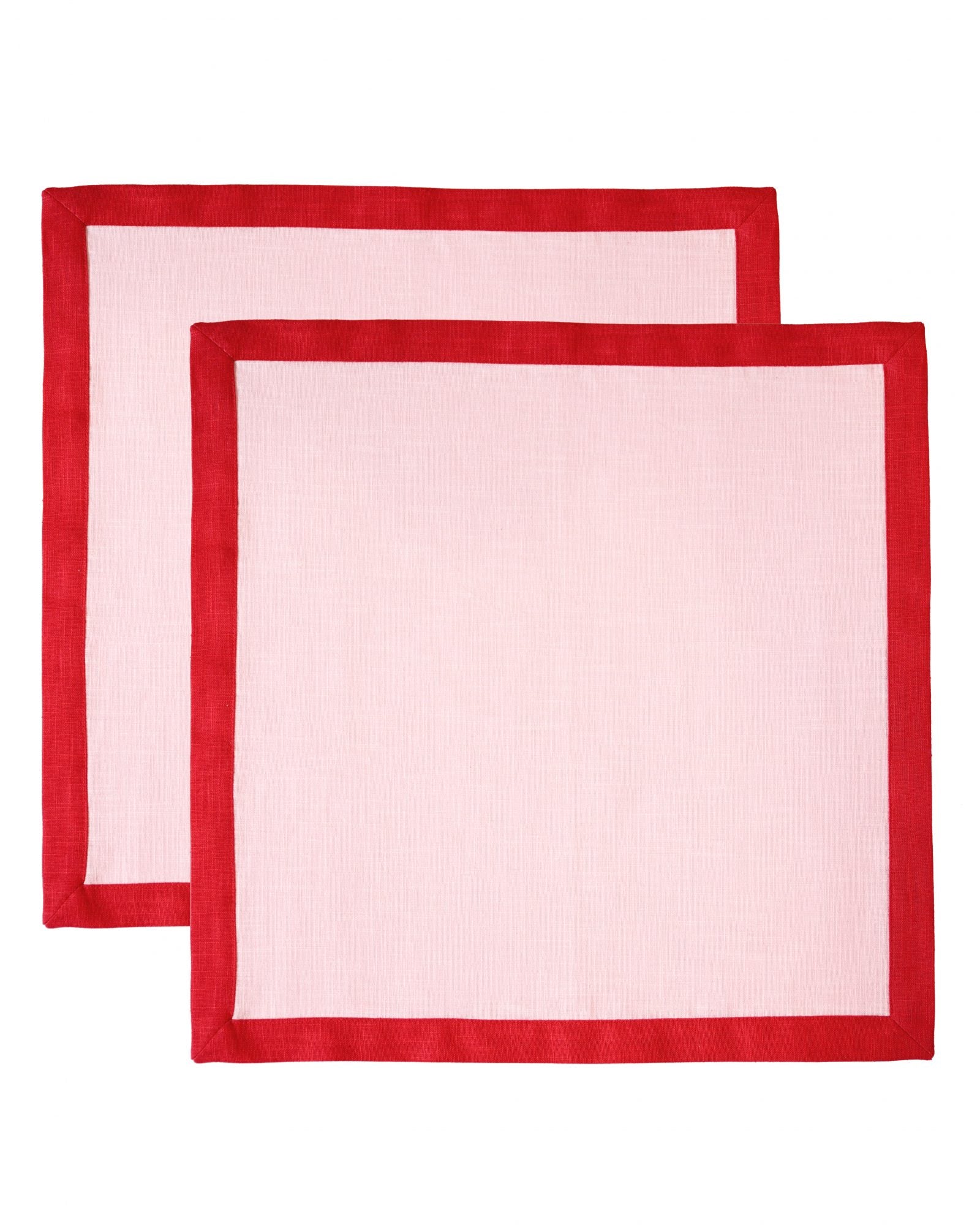 Serviette, 2er BINIOU rosa & rot Bild 2