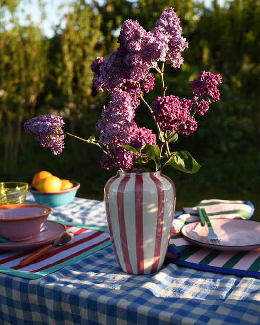 Vase FUNKY FLOWER rosa gestreift Bild 1