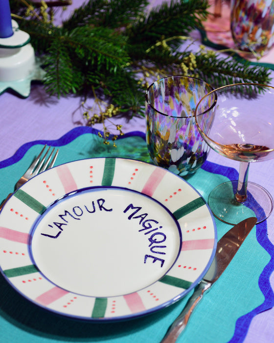 Tischset VAGUE türkis & blau Bild 1